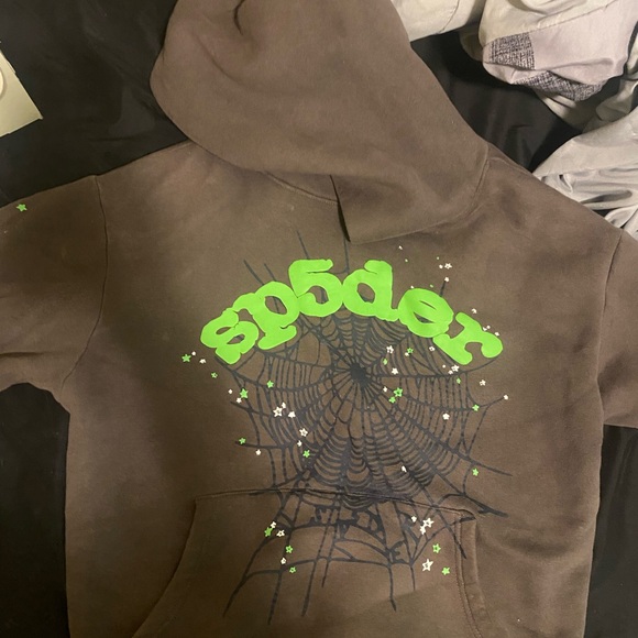 Gray Sp5der hoodie size M - Picture 3 of 3